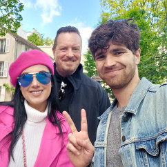 Strolling stylish streets with authentic flair