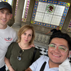 Stories and Smiles Beneath Stained Glass Beauty