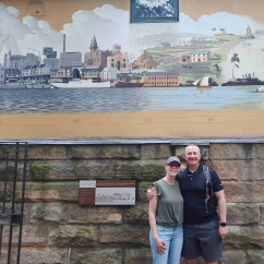 Historic Whispers on a Vibrant Wall