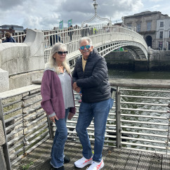 Captured Joy Under Cloudy Skies