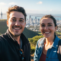 Taking in Auckland’s skyline from a local’s favorite spot