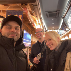 Evening Laughter in a Cozy Eatery