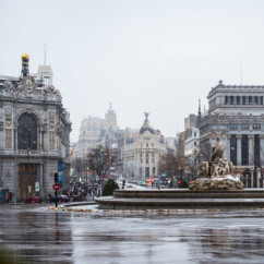 Winter's Embrace in Madrid's Heart