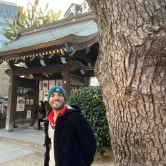 Joyful Explorer at the Serene Shrine
