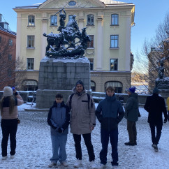 Winter's Embrace in a Timeless Square