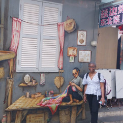 A mix of art and reality on Singapore's lively streets.