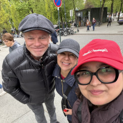 Bundled up for a day of exploring Oslo's streets.