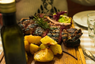 Enjoying a Florence steak at a local restaurant in Florence