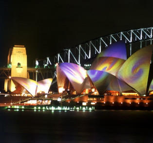 See the lights at the Sydney Vivid Festival