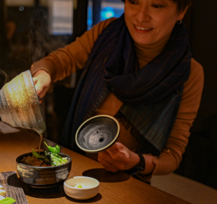 Taste traditional japanese food