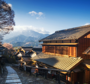 Nakasendo Trail in Kiso Valley, Japan