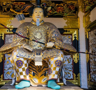 Statue of Tokugawa Ieyasu at Toshogu Shrine in Nikko, J