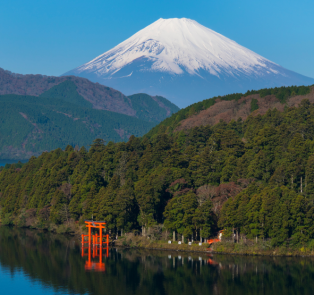 Mount Fuji from Lake Ashi