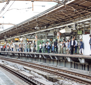 Shinjuku Station, a bustling transportation hub for exp