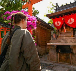 Traveler in Kyoto