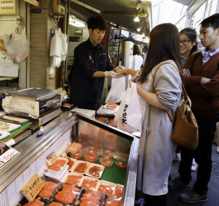 The world-famous Tsukiji Outer Market