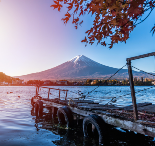 Mount fuji from Lake Kawaguchi, Japan