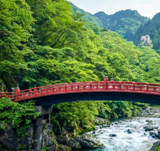 Shinkyo Bridge in Nikko, Japan