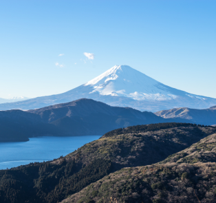 View of Mount Fuji from Lake Ashi, Hakone