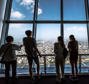 Visit the Tokyo Skytree at night for a panoramic view o