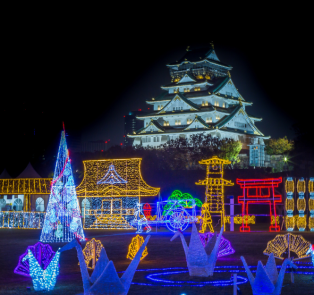 Osaka Castle illuminage