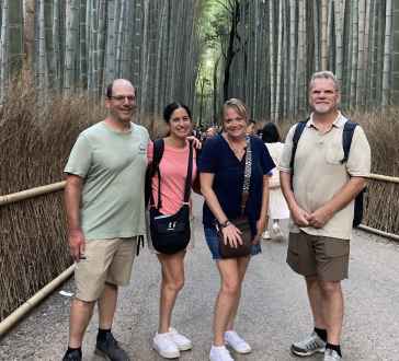 Friends Amidst the Serenity of the Bamboo Forest