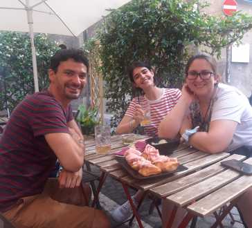 Aperitivo Hour in a Hidden Italian Courtyard