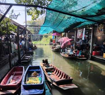 Tranquil Waters: A Market's Symphony