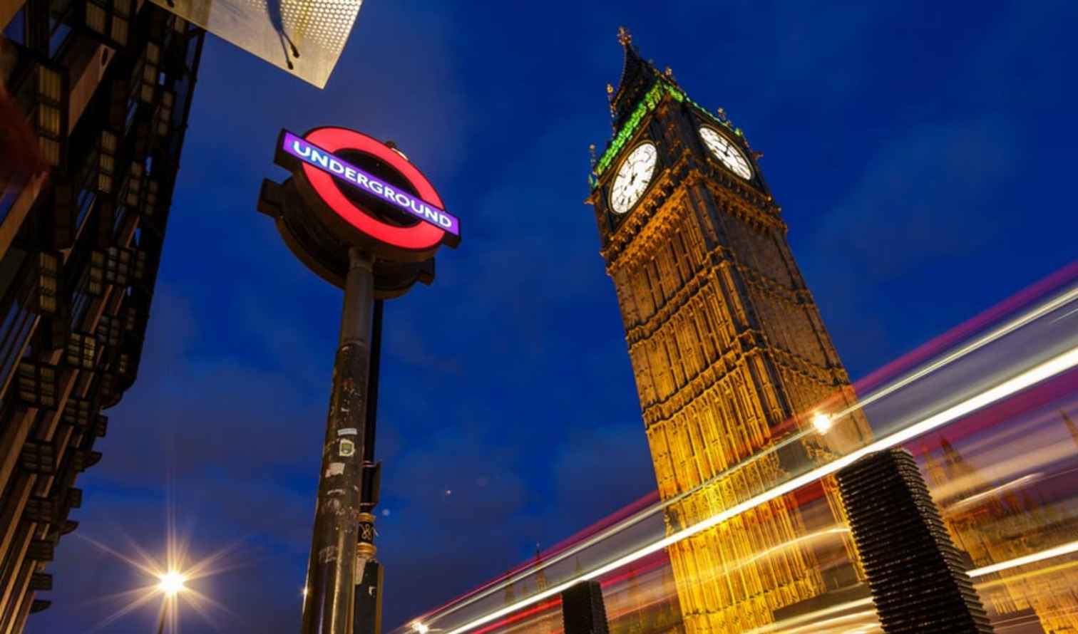 Rushing Lights Beneath Big Ben