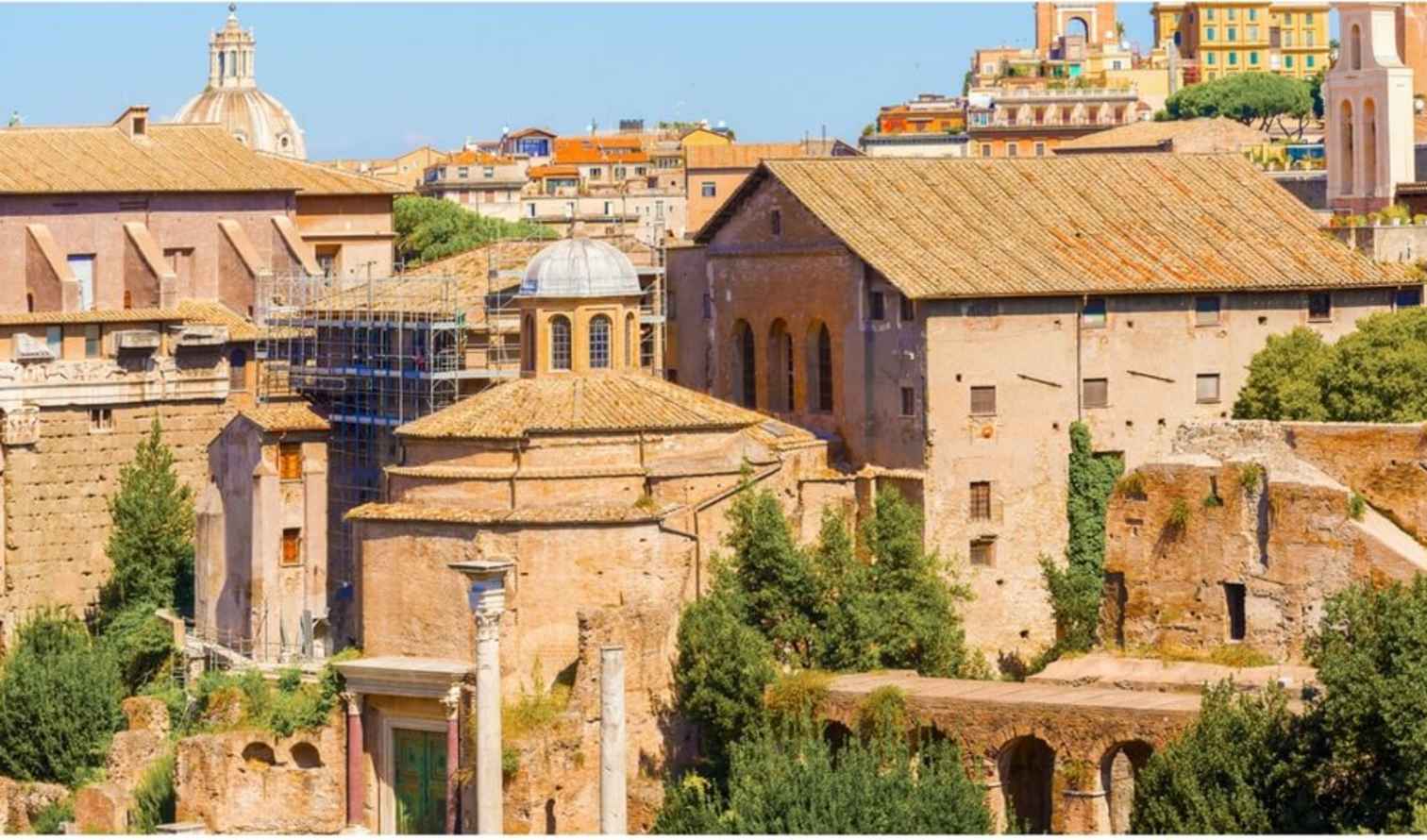 Golden Sunlight on Rome's Historical Heart