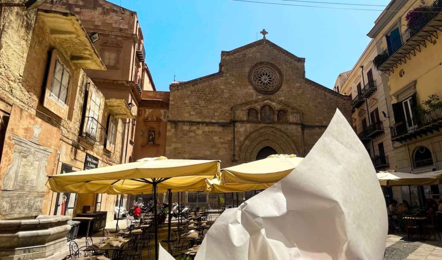 View of San Francesco d'Assisi Church in Palermo, Italy.