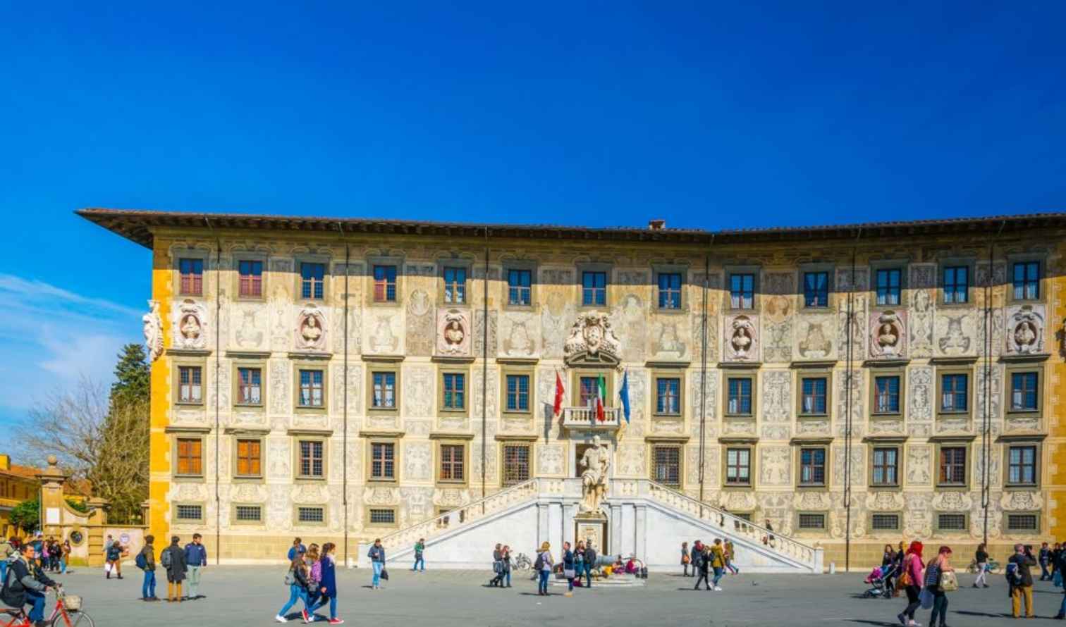 Facade of Palazzo della Carovana in Piazza dei Cavalieri, Pisa.
