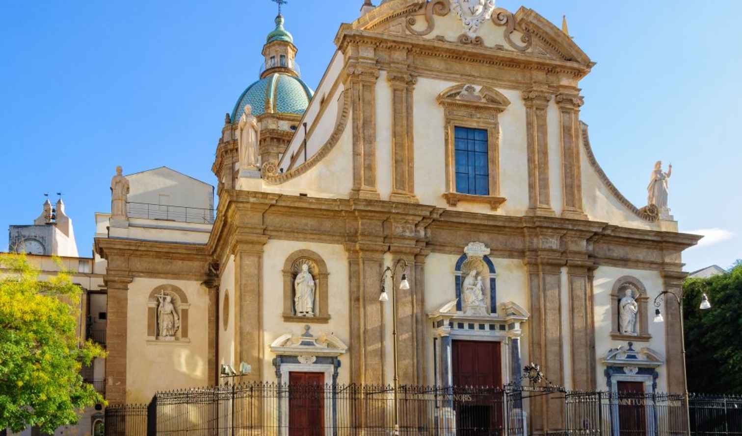 Church of San Giuseppe dei Teatini with baroque architecture in Palermo, Italy.