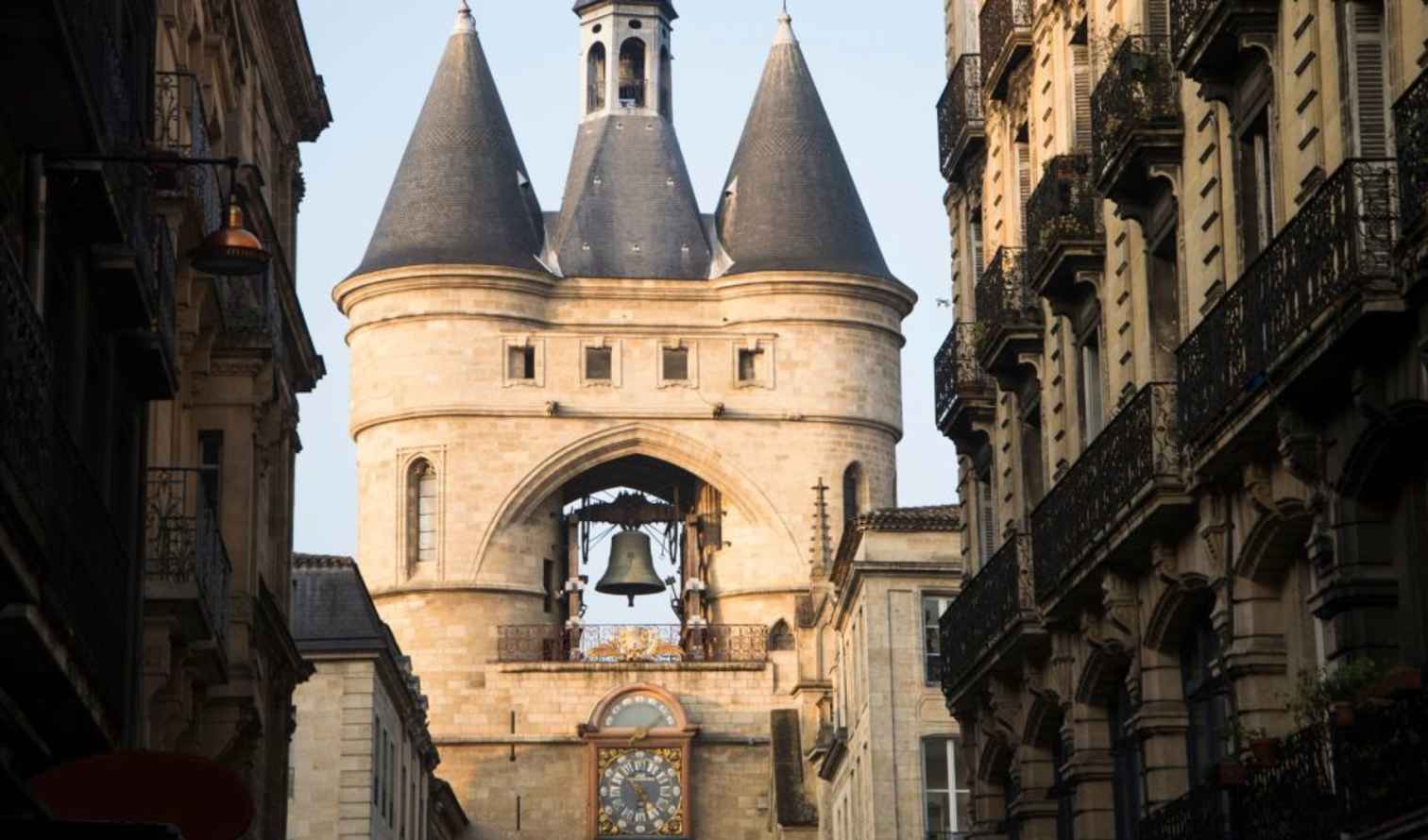 The Grosse Cloche bell tower located on Rue Saint-James in Bordeaux.