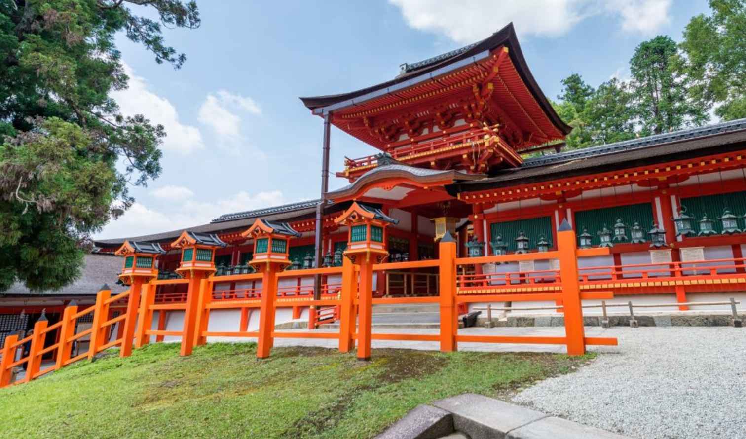 Fushimi Inari-taisha entrance with traditional red structures in Nara