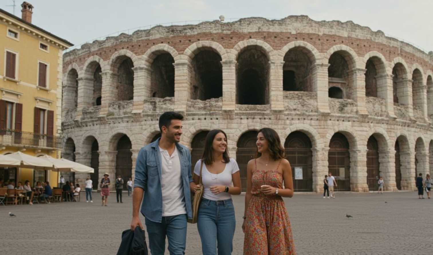 arch,landmark,vacation,happiness,ancient rome,leisure,travel,historic site,classical architecture,ancient roman architecture,arcade,amphitheatre