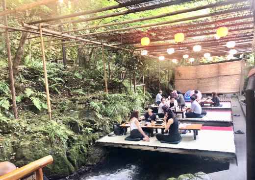 Serenity by the Stream: A Social Gathering