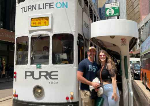 A Sunlit Day on Hong Kong's Historic Tramways