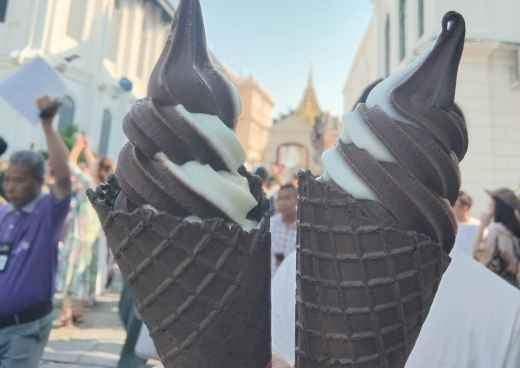 A Sweet Retreat: Ice Cream and Sunlit Streets