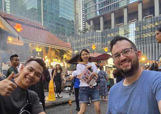 Street Food Bliss Amidst the Towers