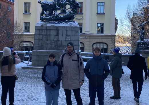 Winter's Embrace in a Timeless Square