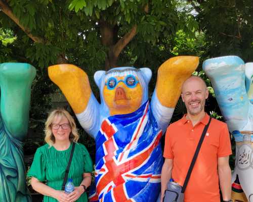 Colorful Connections: A British Bear Hug