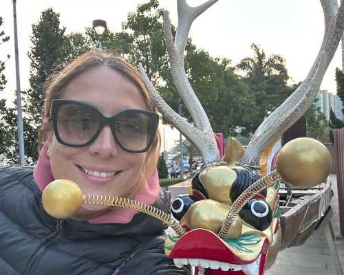 Smiling Adventures with a Colorful Dragon Companion