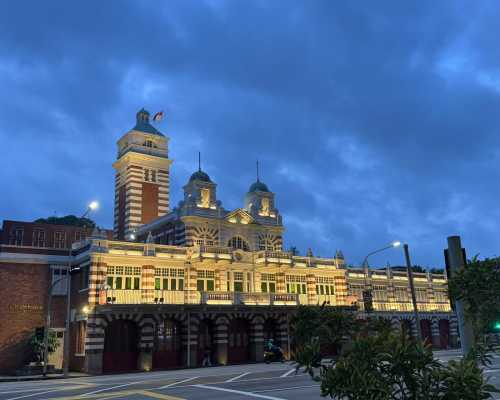Evening Glow at the Historic Fire Station