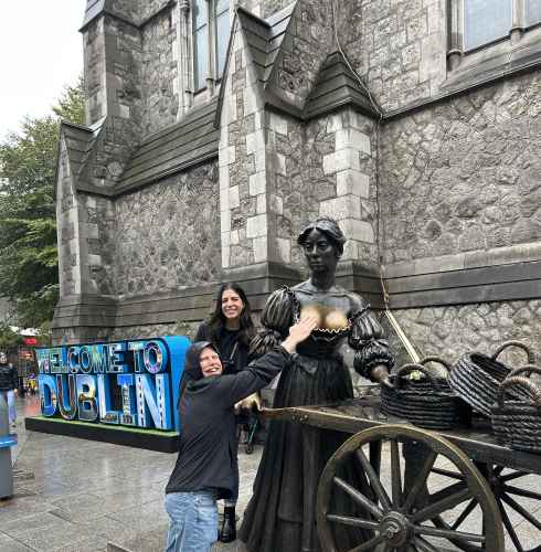 A Playful Encounter with Molly Malone: Iconic Dublin Welcome