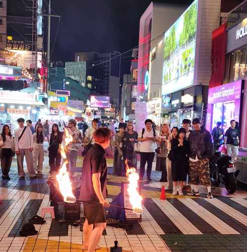 A Dazzling Night: Fire Dance on the Streets