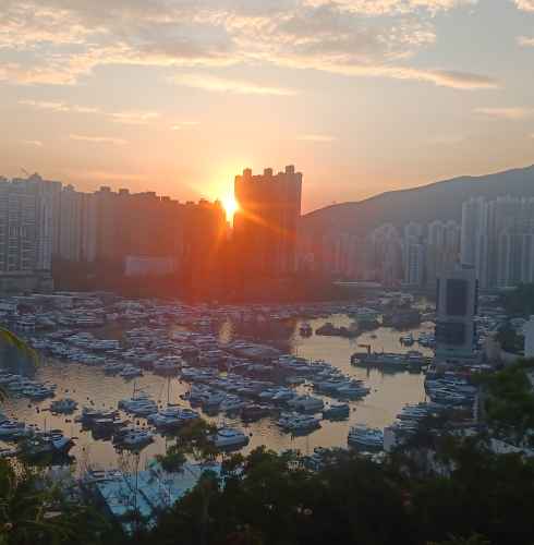 Sunset Symphony Over the Harbor