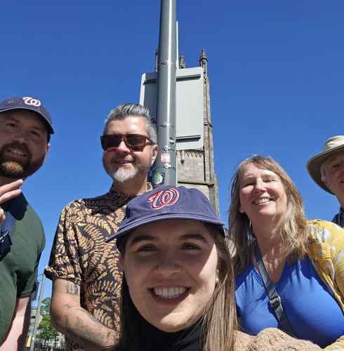 Sunny Smiles Under a Brilliant Blue Sky