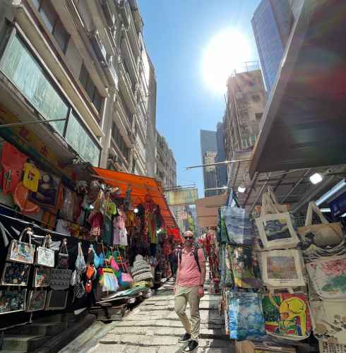 Strolling Through a Sunlit Bazaar