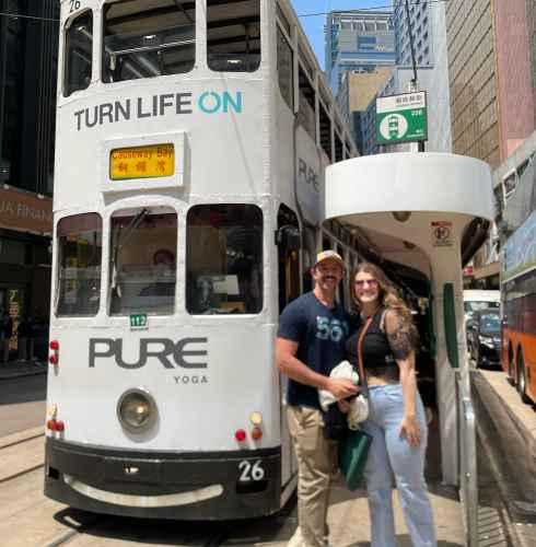 A Sunlit Day on Hong Kong's Historic Tramways